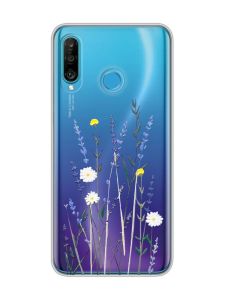 Прозорий чохол на Huawei P30 Lite :: Польові квіти (принт 270)
