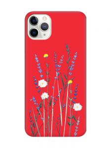 Матовий червоний чохол на iPhone 11 Pro Max (6.5) :: Польові квіти (принт 270)