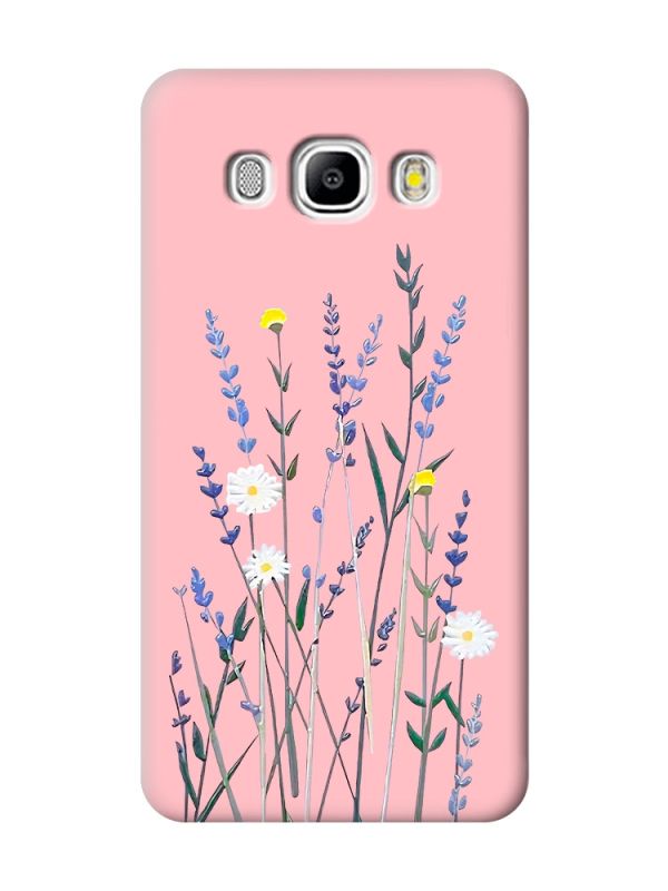 Матовий рожевий чохол на Samsung Galaxy J5(2016) J510 :: Польові квіти (принт 270)