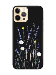 Матовий чорний чохол на Apple iPhone 12 Pro Max :: Польові квіти (принт 270)