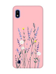 Матовий рожевий чохол на Samsung Galaxy A10 (2019) A105 :: Польові квіти (принт 270)