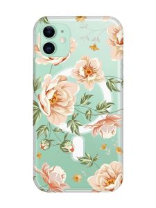 Магнітний чохол на iPhone 11 із підтримкою MagSafe :: Квіти пастельні (принт 277)