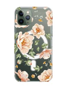 Магнітний чохол на iPhone 12/12 Pro із підтримкою MagSafe :: Квіти пастельні (принт 277)