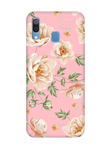 Матовий рожевий чохол на Samsung Galaxy A30 (2019) / A20 (2019) :: Квіти пастельні (принт 277)