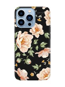 Матовий чорний чохол на Apple iPhone 13 Pro Max :: Квіти пастельні (принт 277)