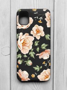 Матовий чорний чохол на Samsung Galaxy A04E/A042 :: Квіти пастельні (принт 277)