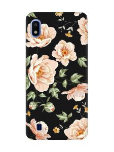 Матовий чорний чохол на Samsung Galaxy A10 (2019) A105 :: Квіти пастельні (принт 277)