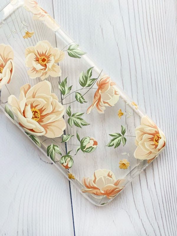 Прозорий чохол на Apple iPhone 11 (6,1) :: Квіти пастельні (принт 277)