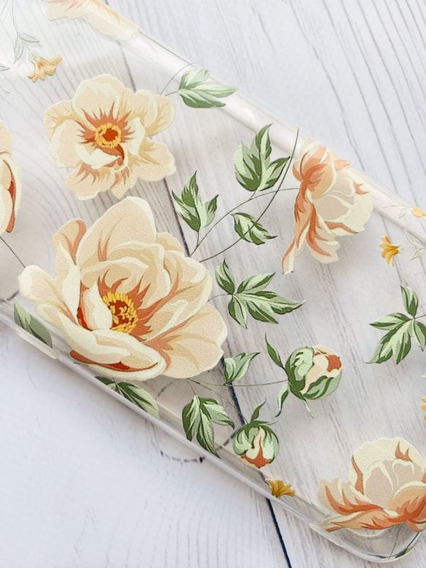 Прозорий чохол на Apple iPhone 11 (6,1) :: Квіти пастельні (принт 277)