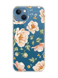 Прозорий чохол на Apple iPhone 13 :: Квіти пастельні (принт 277)