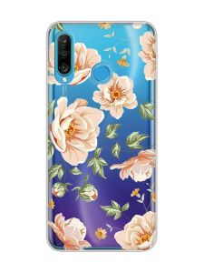 Прозорий чохол на Huawei P30 Lite :: Квіти пастельні (принт 277)