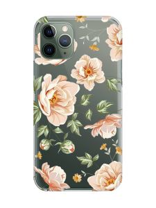 Прозорий чохол на iPhone 12 / 12 Pro :: Квіти пастельні (принт 277)