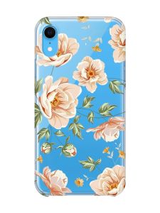Прозорий чохол на iPhone XR :: Квіти пастельні (принт 277)