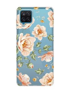 Прозорий чохол на Samsung Galaxy A12 4G :: Квіти пастельні (принт 277)