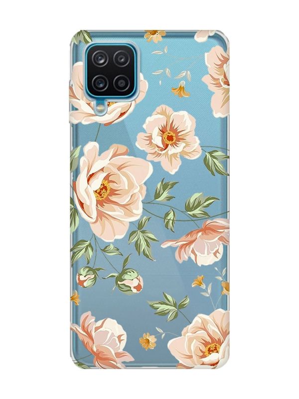 Прозорий чохол на Samsung Galaxy A12 4G :: Квіти пастельні (принт 277)