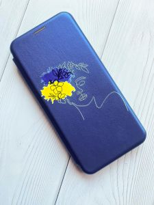 Чохол-книжка з малюнком для Samsung Galaxy А10 (2019) А105 Синій :: Українка Арт (принт 3)