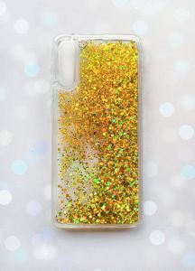 Чохол з плаваючими блискітками на Samsung Galaxy A50 2019 A505F Золотий