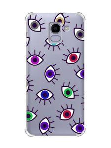 Чохол із потовщеними кутами на Samsung Galaxy J6 (2018) J600F :: Різнокольорові очі (принт 336)