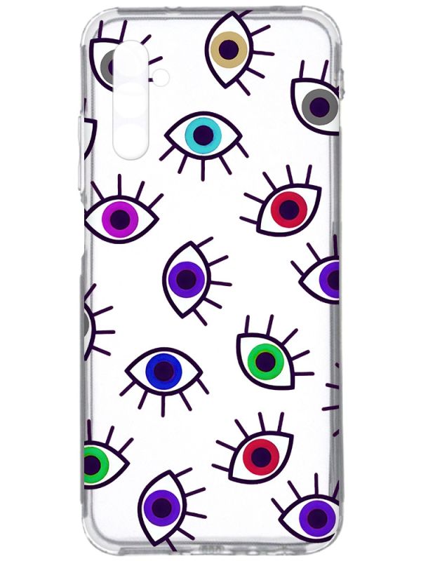 Прозорий чохол на Samsung Galaxy A34 5G/A346 :: Різнокольорові очі (принт 336)