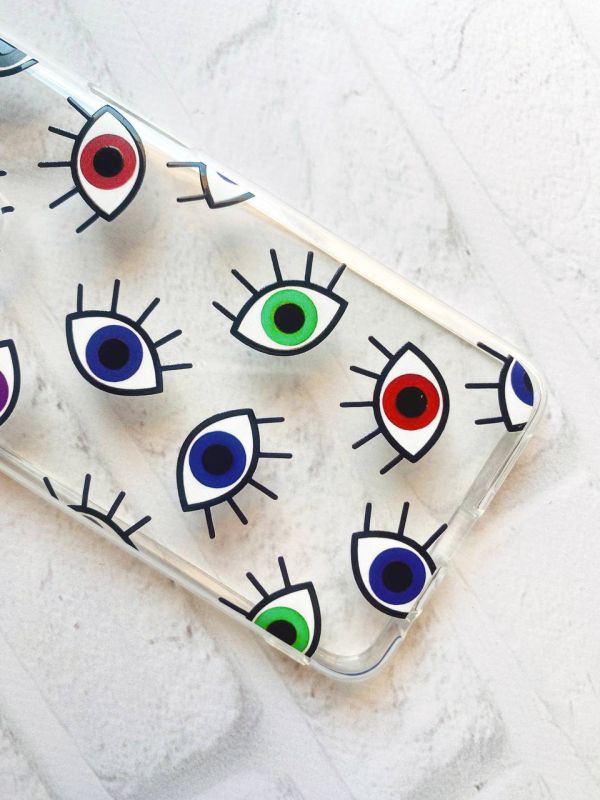 Прозорий чохол на Samsung Galaxy A34 5G/A346 :: Різнокольорові очі (принт 336)