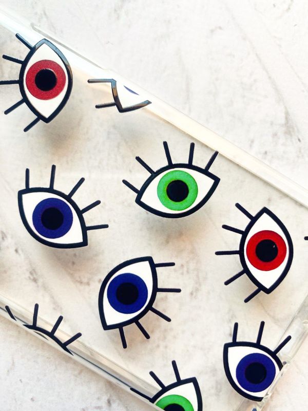 Прозорий чохол на Samsung Galaxy A34 5G/A346 :: Різнокольорові очі (принт 336)