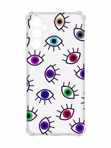 Чохол з потовщеними кутами на Samsung Galaxy A34 5G :: Різнокольорові очі (принт 336)