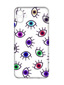 Прозорий чохол на Samsung Galaxy A04e/A042 :: Різнокольорові очі (принт 336)