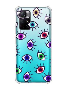 Чохол з потовщеними кутами на Xiaomi Redmi Note 11 4G :: Різнокольорові очі (принт 336)