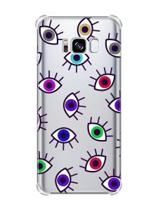 Чохол з потовщеними кутами на Samsung Galaxy S8 :: Різнокольорові очі (принт 336)