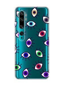 Прозорий чохол на Xiaomi Mi Note 10/Note 10 Pro :: Різнокольорові очі (принт 336)