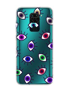 Прозорий чохол на Xiaomi Redmi Note 9 :: Різнокольорові очі (принт 336)