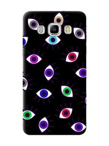 Матовий чорний чохол на Samsung Galaxy J5(2016) J510 :: Різнокольорові очі (принт 336)