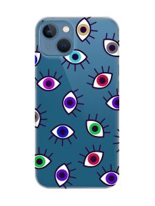 Прозорий чохол на Apple iPhone 13 :: Різнокольорові очі (принт 336)