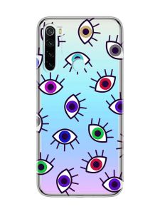 Прозорий чохол на Xiaomi Redmi Note 8  :: Різнокольорові очі (принт 336)