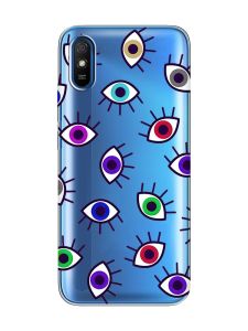 Прозорий чохол на Xiaomi Redmi 9A  :: Різнокольорові очі (принт 336)