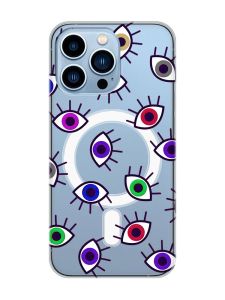 Магнітний чохол на iPhone 13 Pro Max із підтримкою MagSafe :: Різнокольорові очі (принт 336)