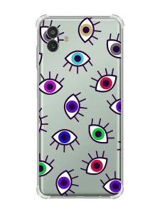 Чохол з потовщеними кутами на Samsung Galaxy M13 5G :: Різнокольорові очі (принт 336)