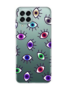 Прозорий чохол на Samsung Galaxy M33 5G :: Різнокольорові очі (принт 336)