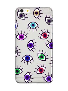 Прозорий чохол на iPhone 6+/6 Plus :: Різнокольорові очі (принт 336)