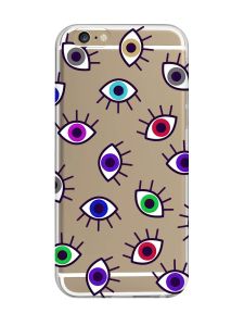 Прозорий чохол на iPhone 6/6s :: Різнокольорові очі (принт 336)