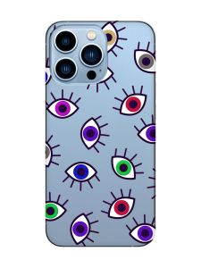 Прозорий чохол на Apple iPhone 13 Pro Max :: Різнокольорові очі (принт 336)