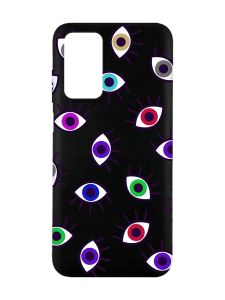 Матовий чорний чохол на Xiaomi Redmi Note 11 4G :: Різнокольорові очі (принт 336)