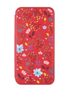 Чохол-книжка з малюнком для Samsung Galaxy A14 5G Червоний :: Квітковий фон (принт 267)