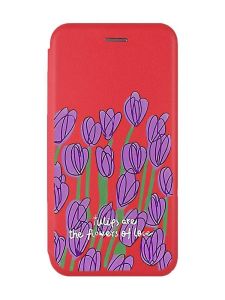 Чохол-книжка з малюнком для Samsung Galaxy A14 5G Червоний :: Тюльпани (принт 265)