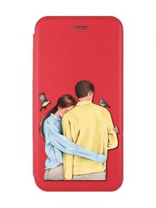 Чохол-книжка з малюнком для Samsung Galaxy A14 5G Червоний :: Українська пара (принт 14)
