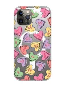 Магнітний чохол на iPhone 12 Pro Max із підтримкою MagSafe :: Сердечка з текстом (принт 333)