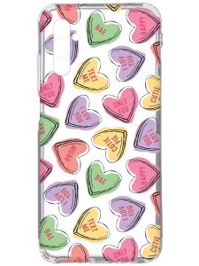 Прозорий чохол на Samsung Galaxy A34 5G/A346 :: Сердечка з текстом (принт 333)