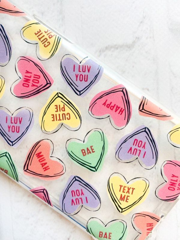 Прозорий чохол на Xiaomi Redmi 10C :: Сердечка з текстом (принт 333)