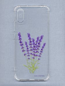 Чохол з потовщеними кутами на Xiaomi Redmi 9A рельєфний дизайн Лаванда принт 28