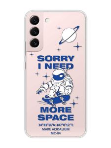 Прозорий чохол на Samsung Galaxy S22 :: Космонавт на скейті (принт 248)